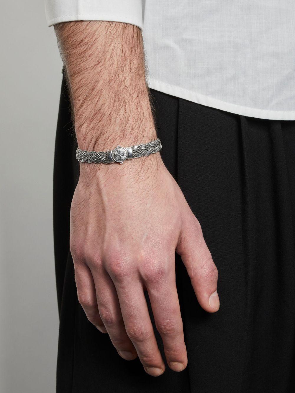 diamond-cut flat braided bracelet Product Image