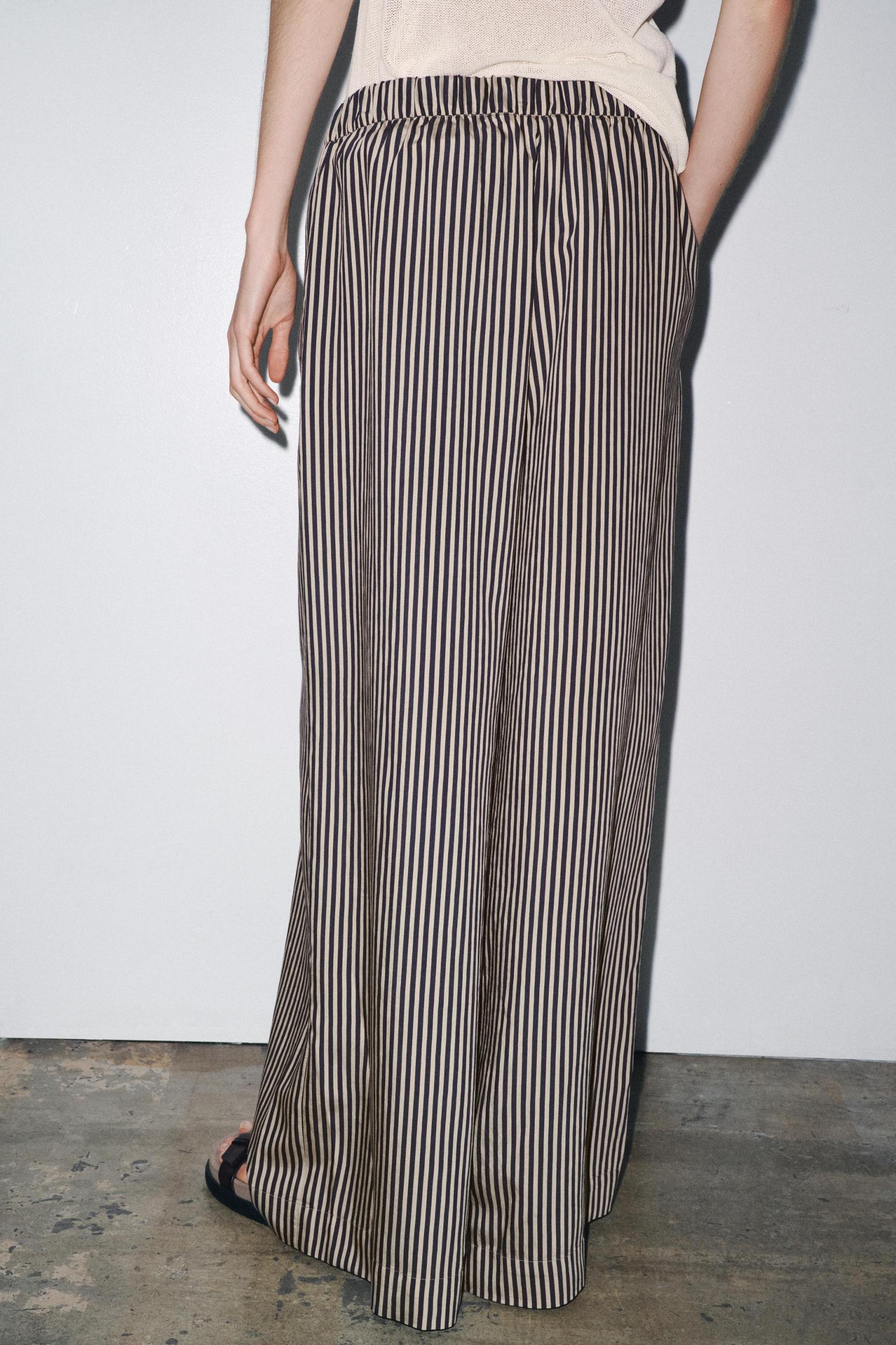 ZW COLLECTION STRIPED FLOWY PANTS Product Image
