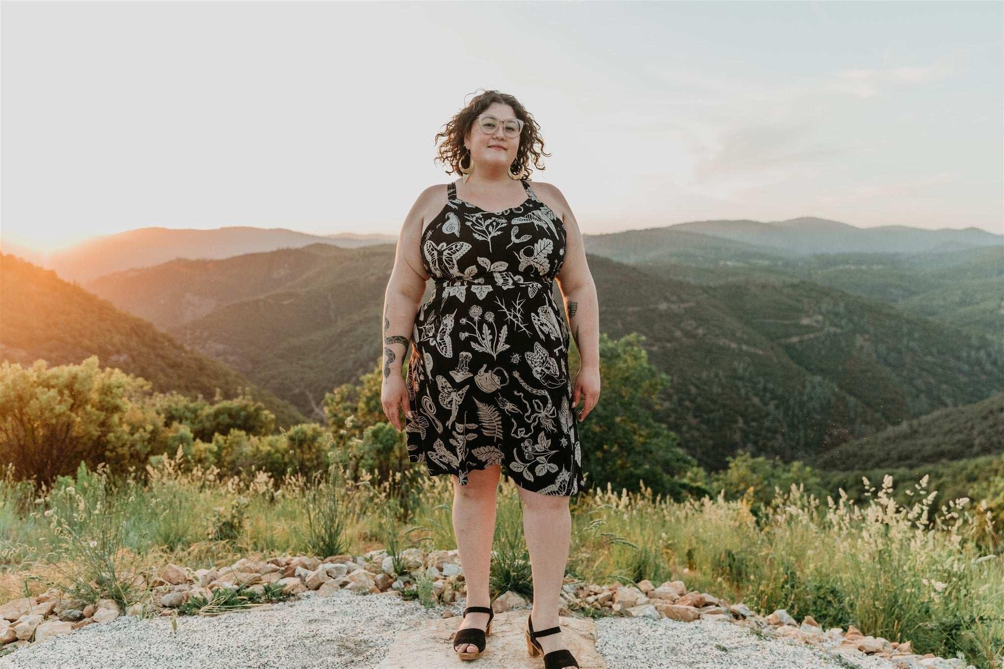 Juniper Dress in Black Woodland Wonder Product Image