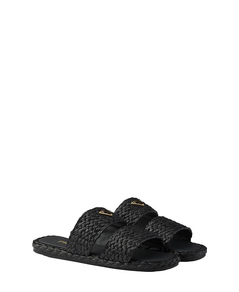 Womens Raffia Slides Product Image