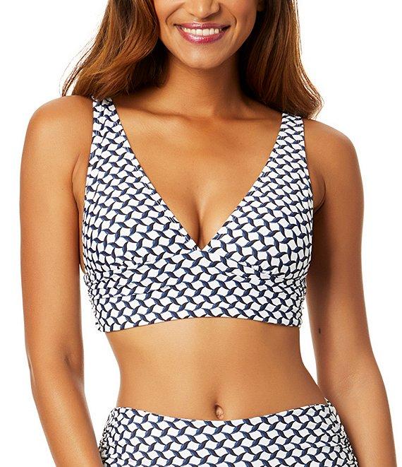 Anne Cole Neo Geo High Waist Convertible Shirred Swim Bottom Product Image