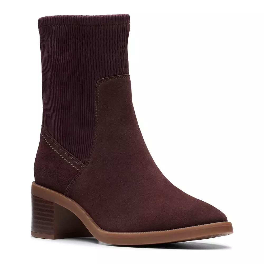 Clarks Lileigh Holly Womens Heeled Suede Boots Product Image