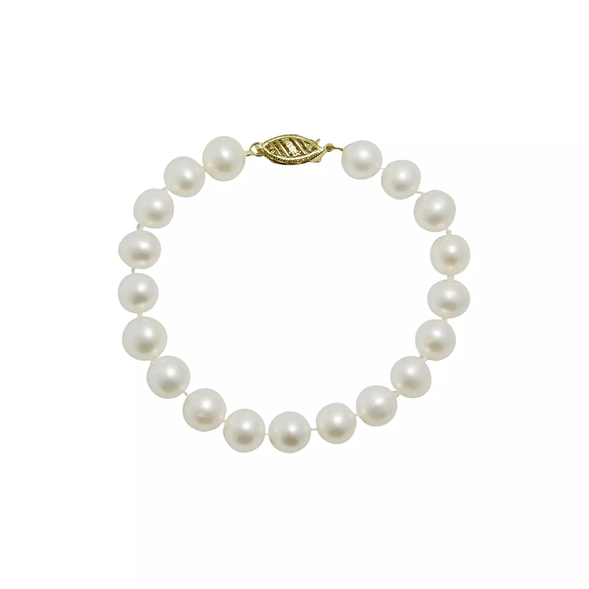 PearLustre by Imperial 10k Gold Freshwater Cultured Pearl Bracelet - 7.5-in., Women's,  Product Image