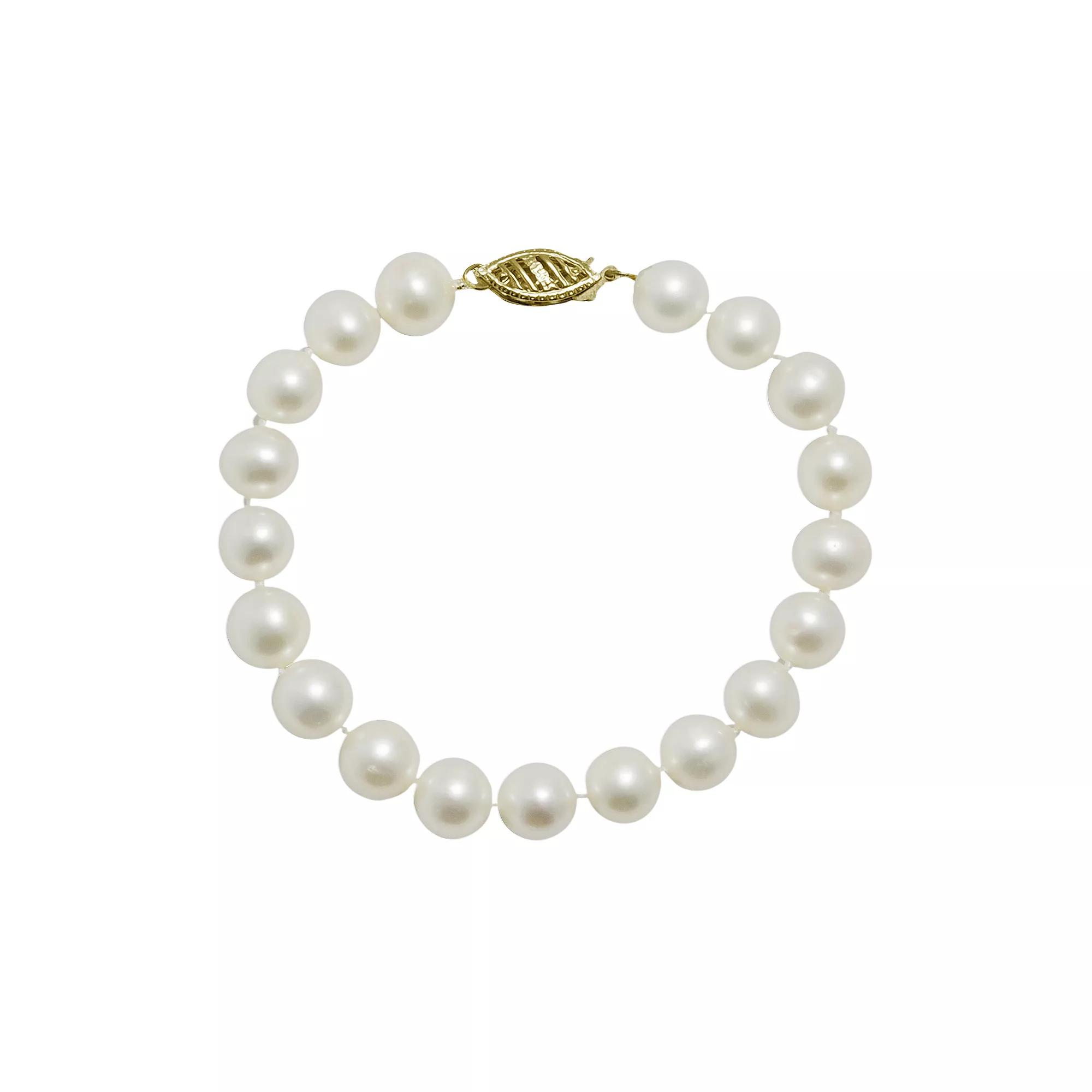 PearLustre by Imperial 10k Gold Freshwater Cultured Pearl Bracelet - 7.5-in., Women's,  Product Image