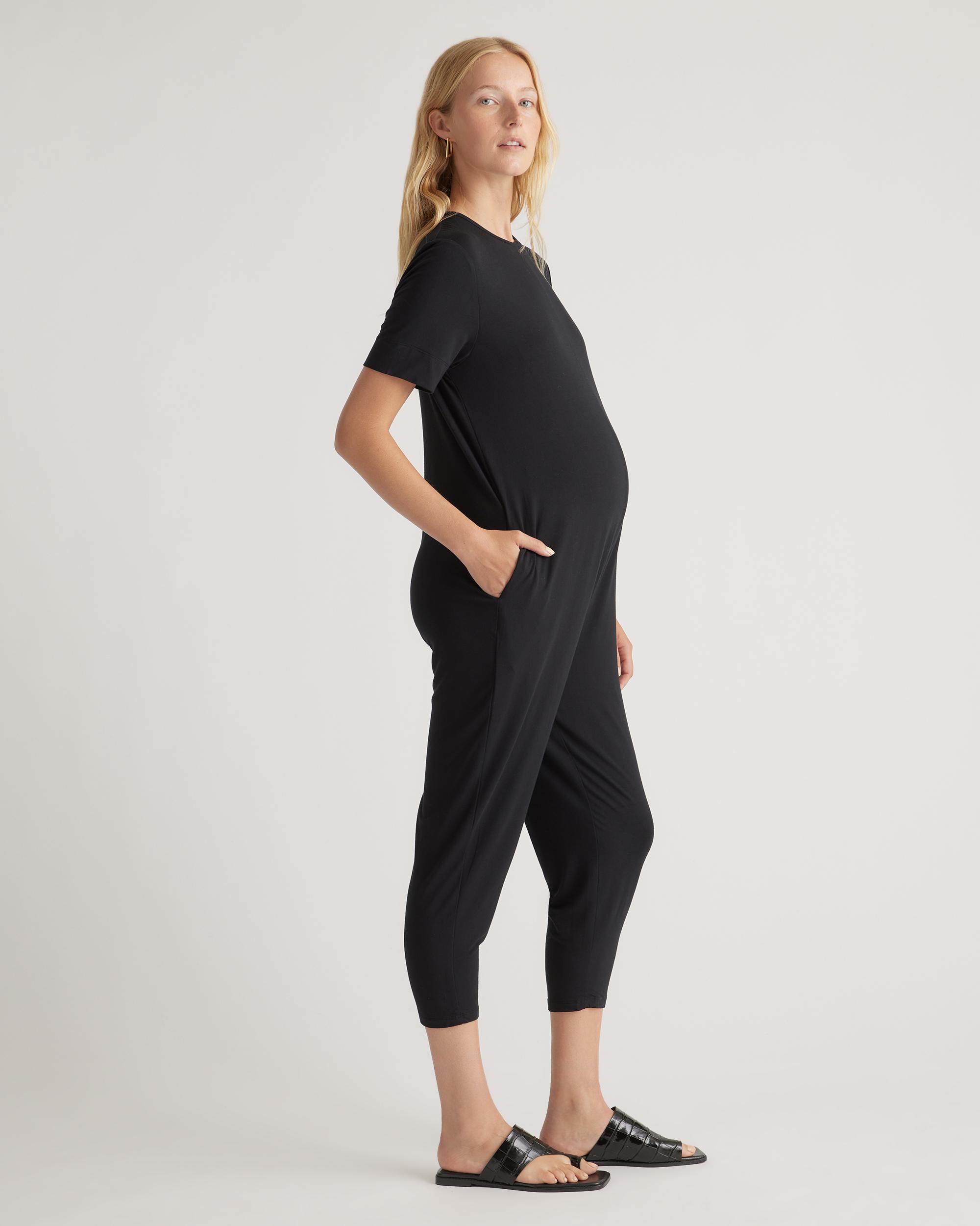 Quince | Women's Bamboo Jersey Maternity Everyday Jumpsuit Product Image