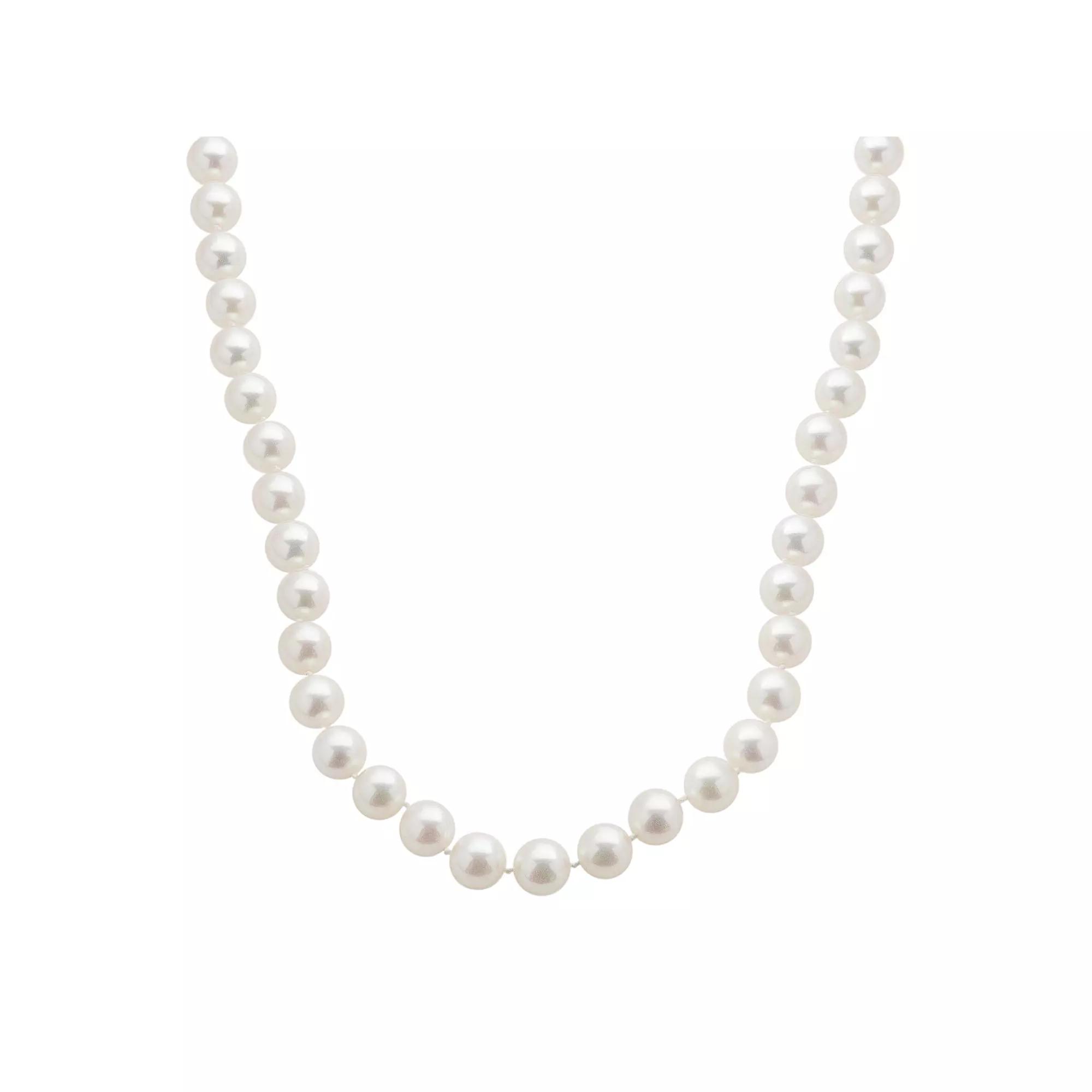PearLustre by Imperial 18k White Gold AA Akoya Cultured Pearl Necklace - 16 in., Women's,  Product Image