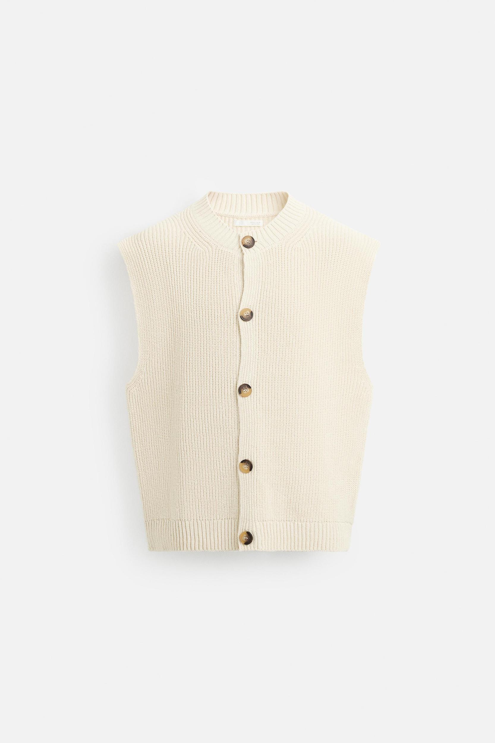 TEXTURED KNIT VEST Product Image