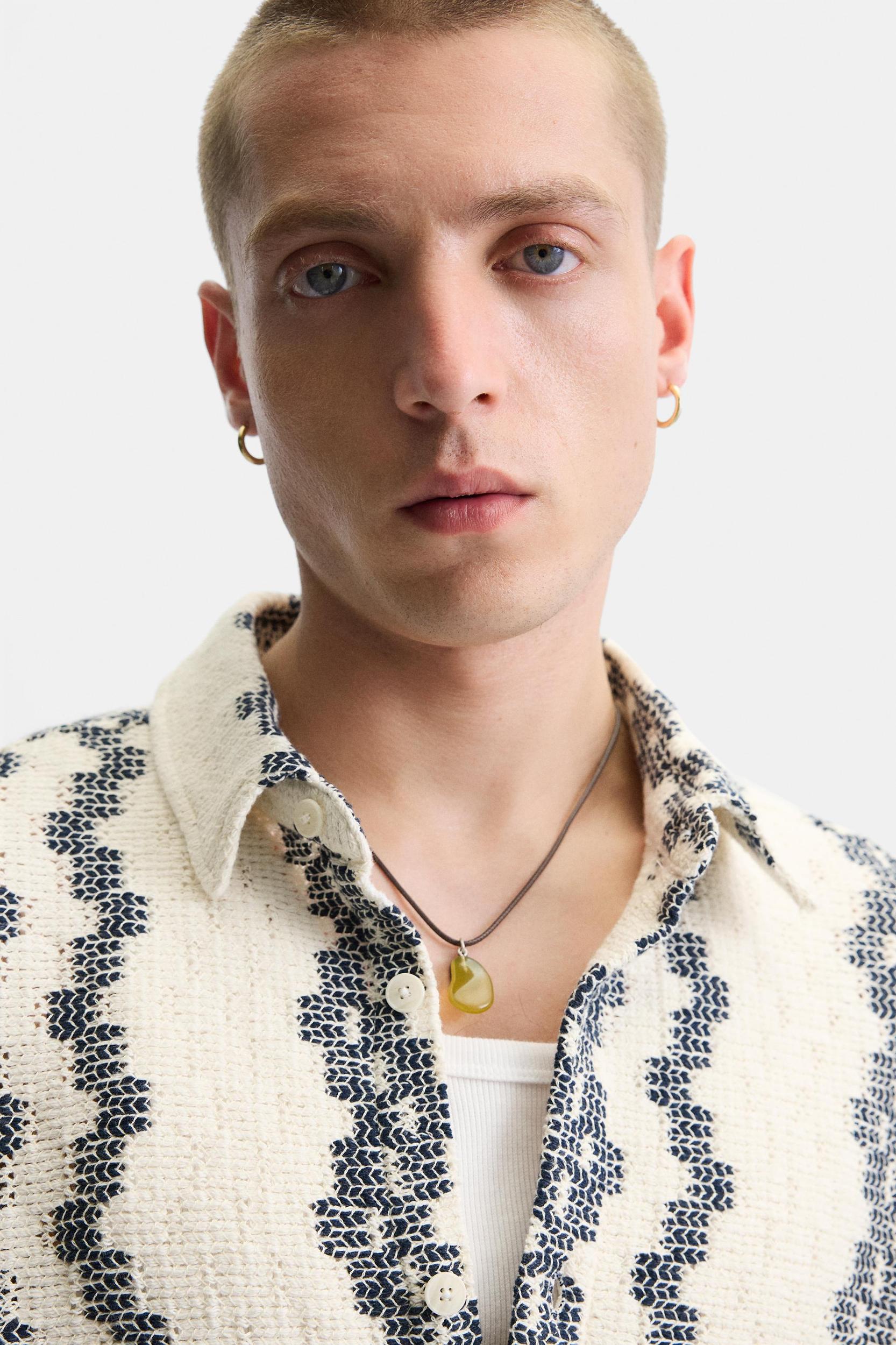 OPENWORK TEXTURED SHIRT Product Image