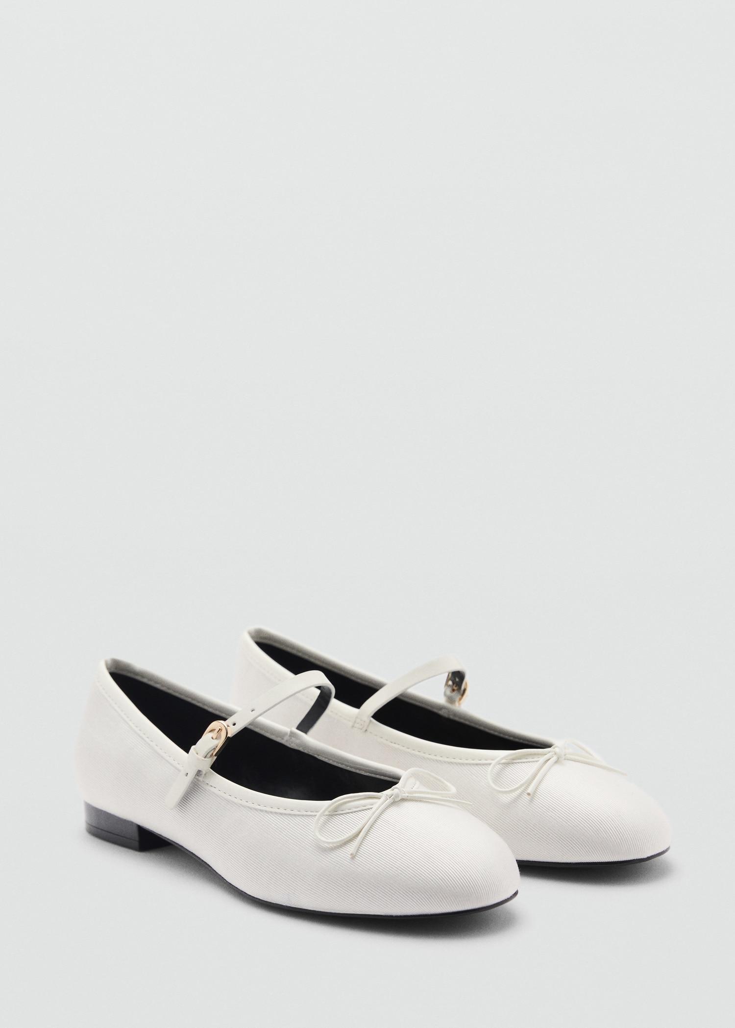 Ballerinas with strip and bow detail - Women | MANGO USA Product Image