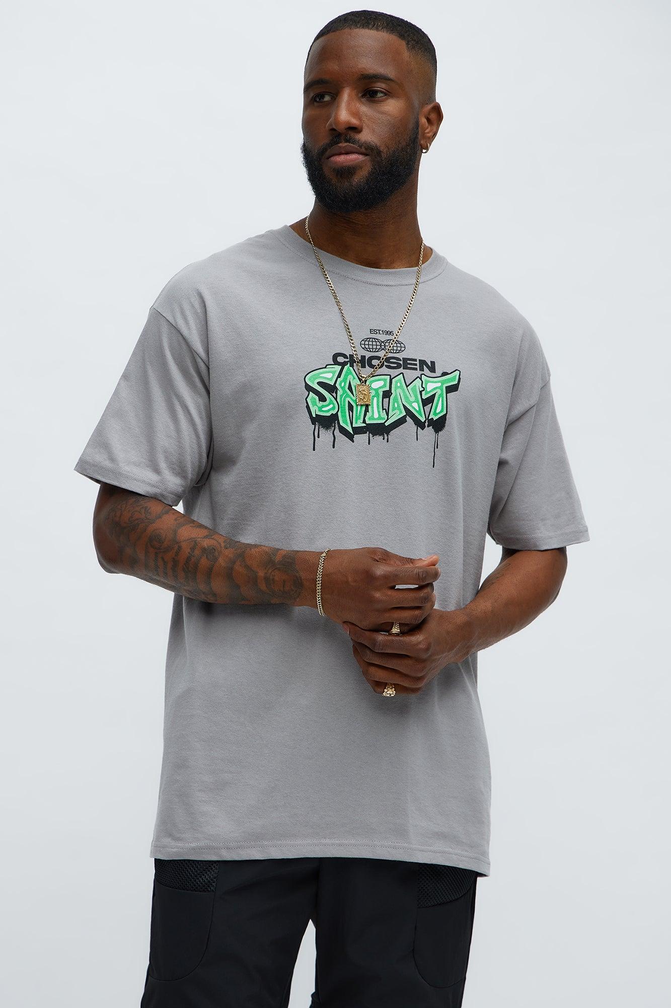 Chosen Saint Short Sleeve Tee - Light Grey Male Product Image