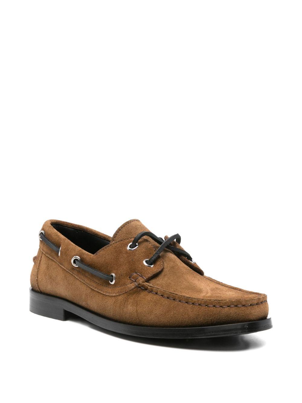 suede lace-up boat shoes Product Image