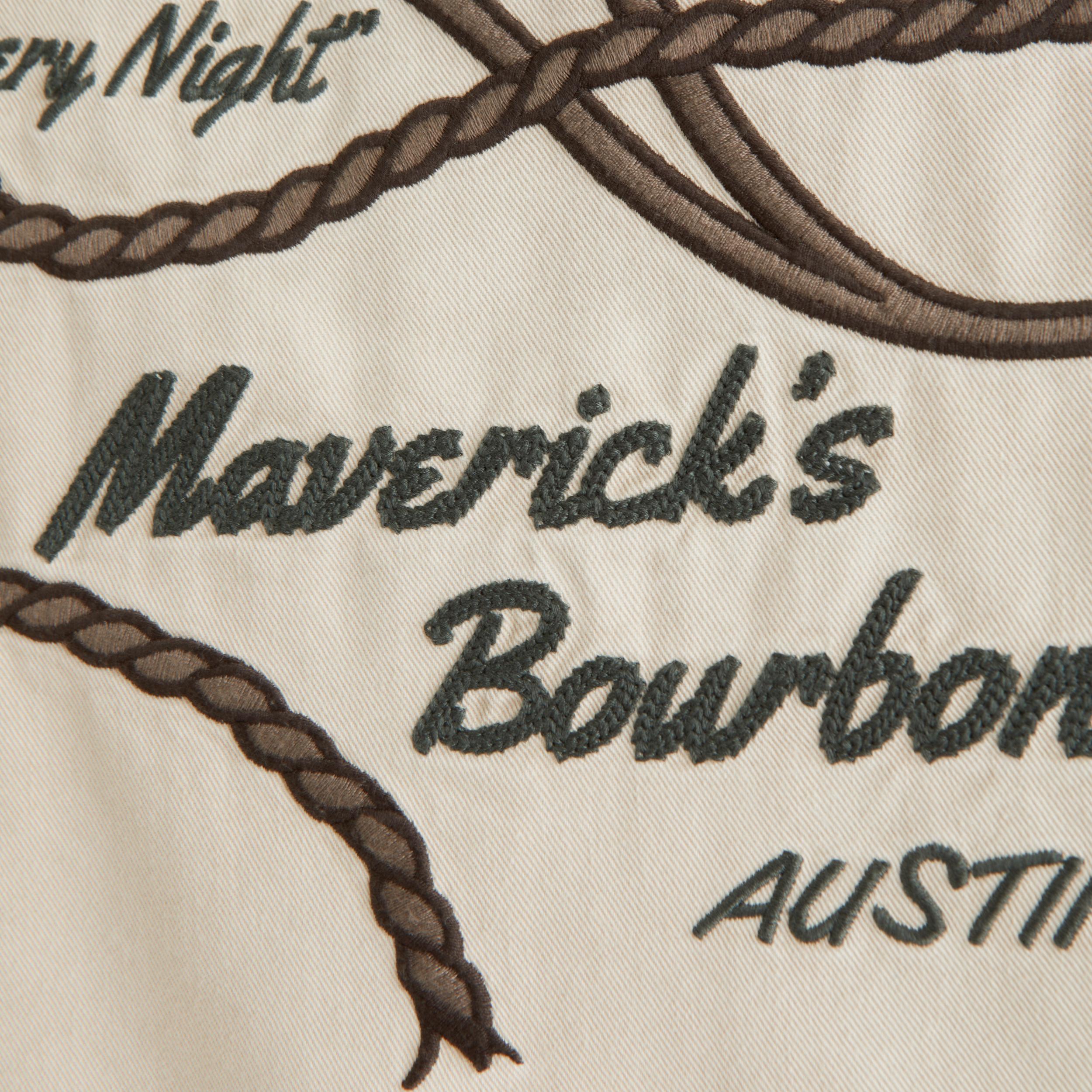 Short-Sleeve Cropped Western Graphic Button-Up Shirt Product Image