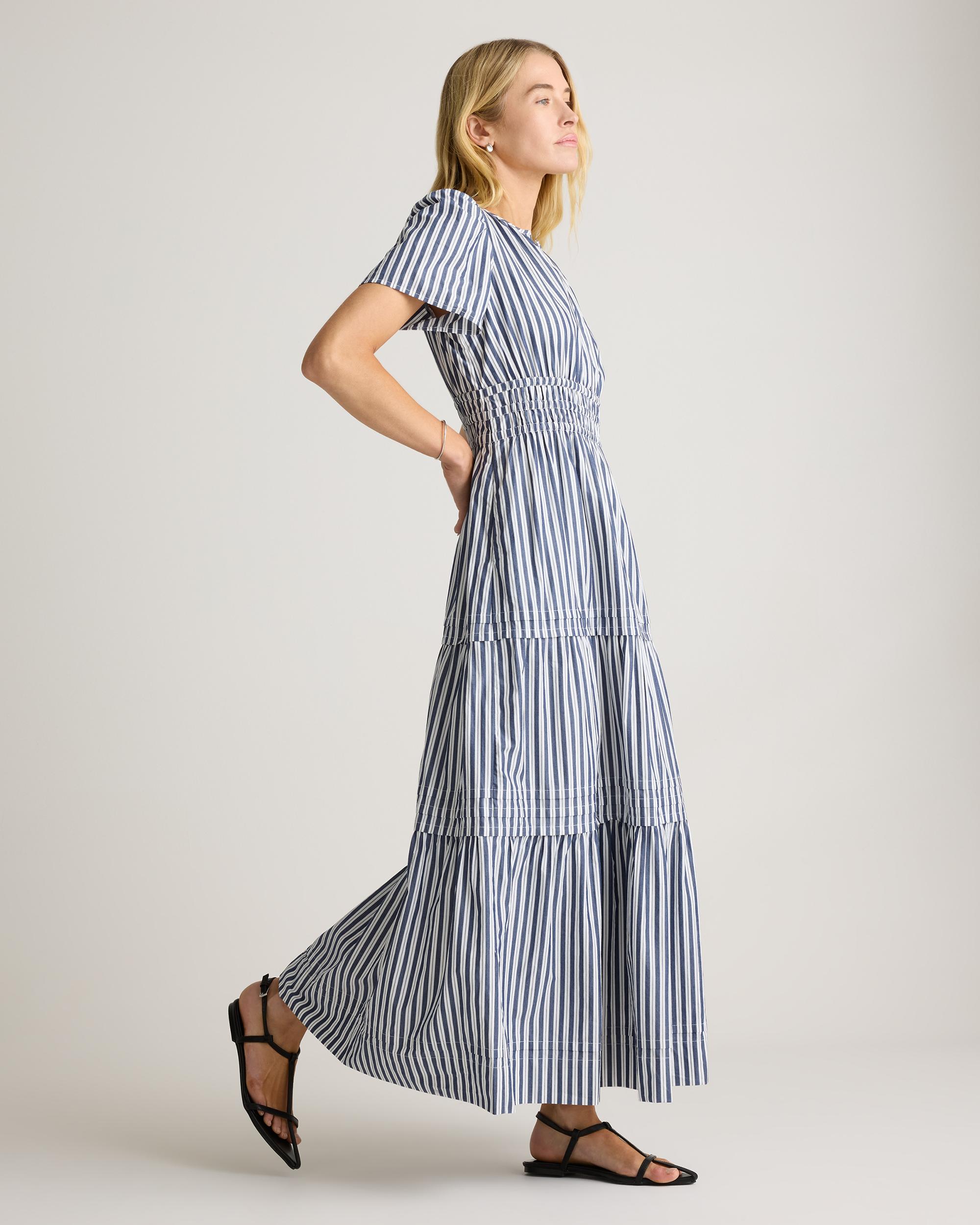 Quince | Women's Poplin Tiered Maxi Dress Cotton Product Image