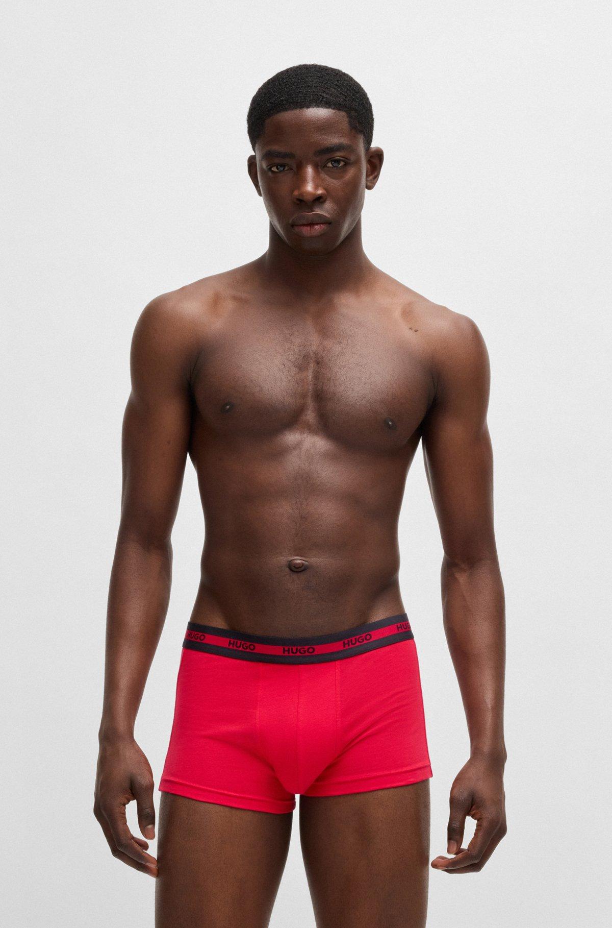 Three-pack of stretch-cotton trunks with logo waistbands Product Image