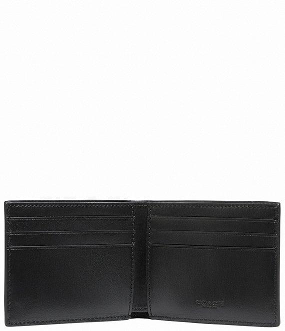 COACH Signature Coated Canvas/Leather Slim Billfold Wallet Product Image