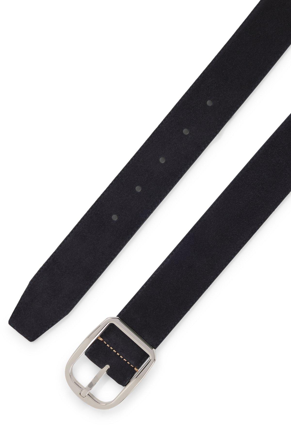Italian-made suede belt with frame buckle Product Image