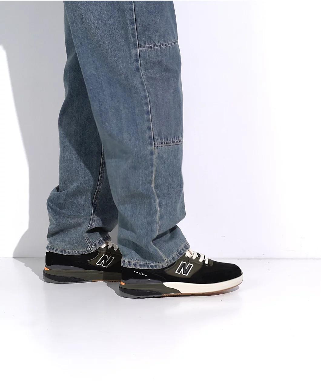 New Balance Numeric 933 Reynolds Black & Olive Skate Shoes Product Image