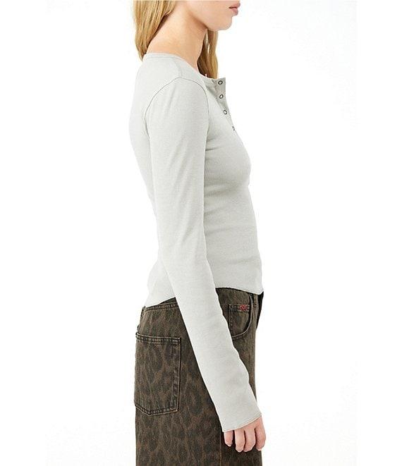 BDG Urban Outfitters Long Sleeve Drake Henley T-Shirt Product Image