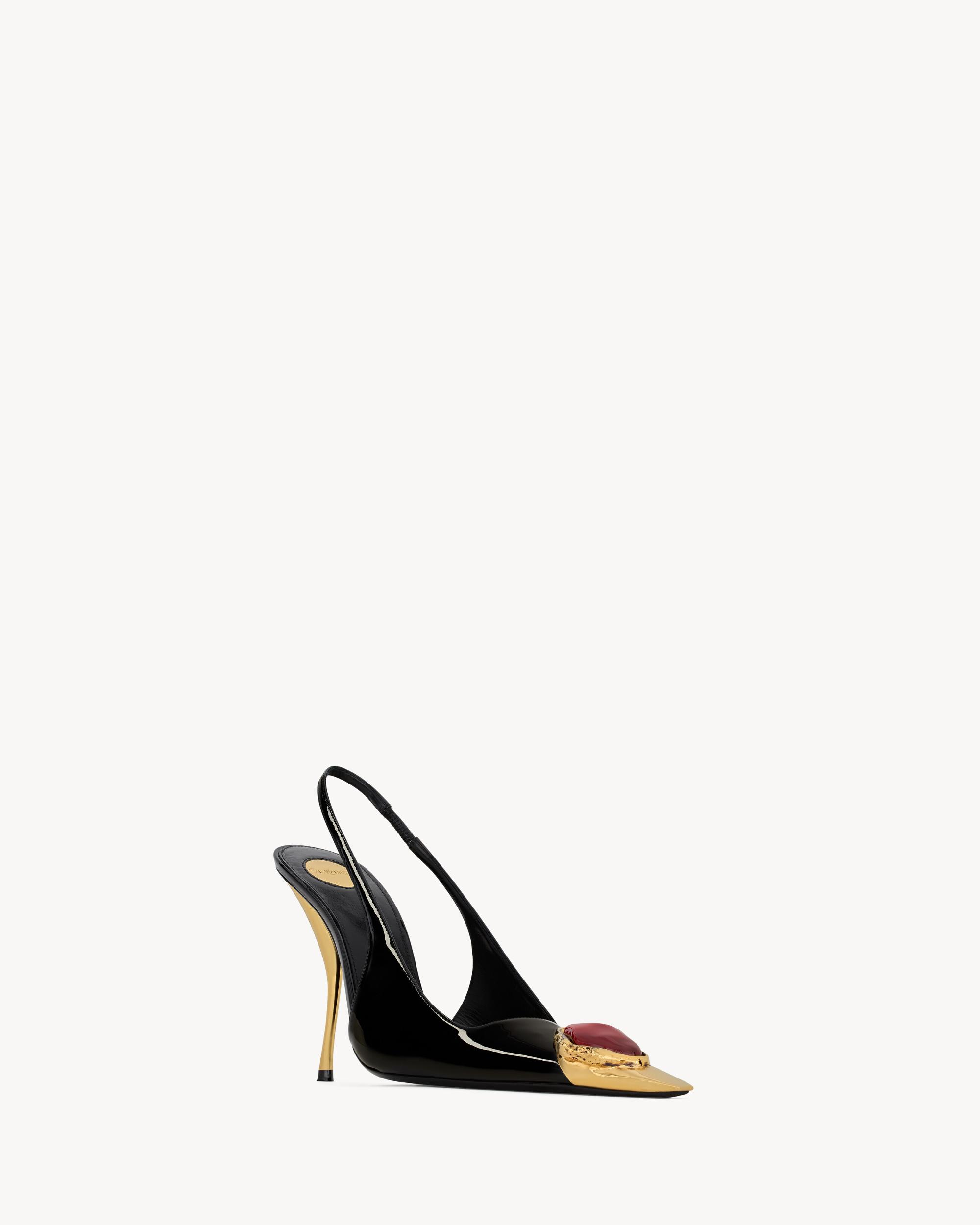 LOULOU slingback pumps in patent leather Product Image