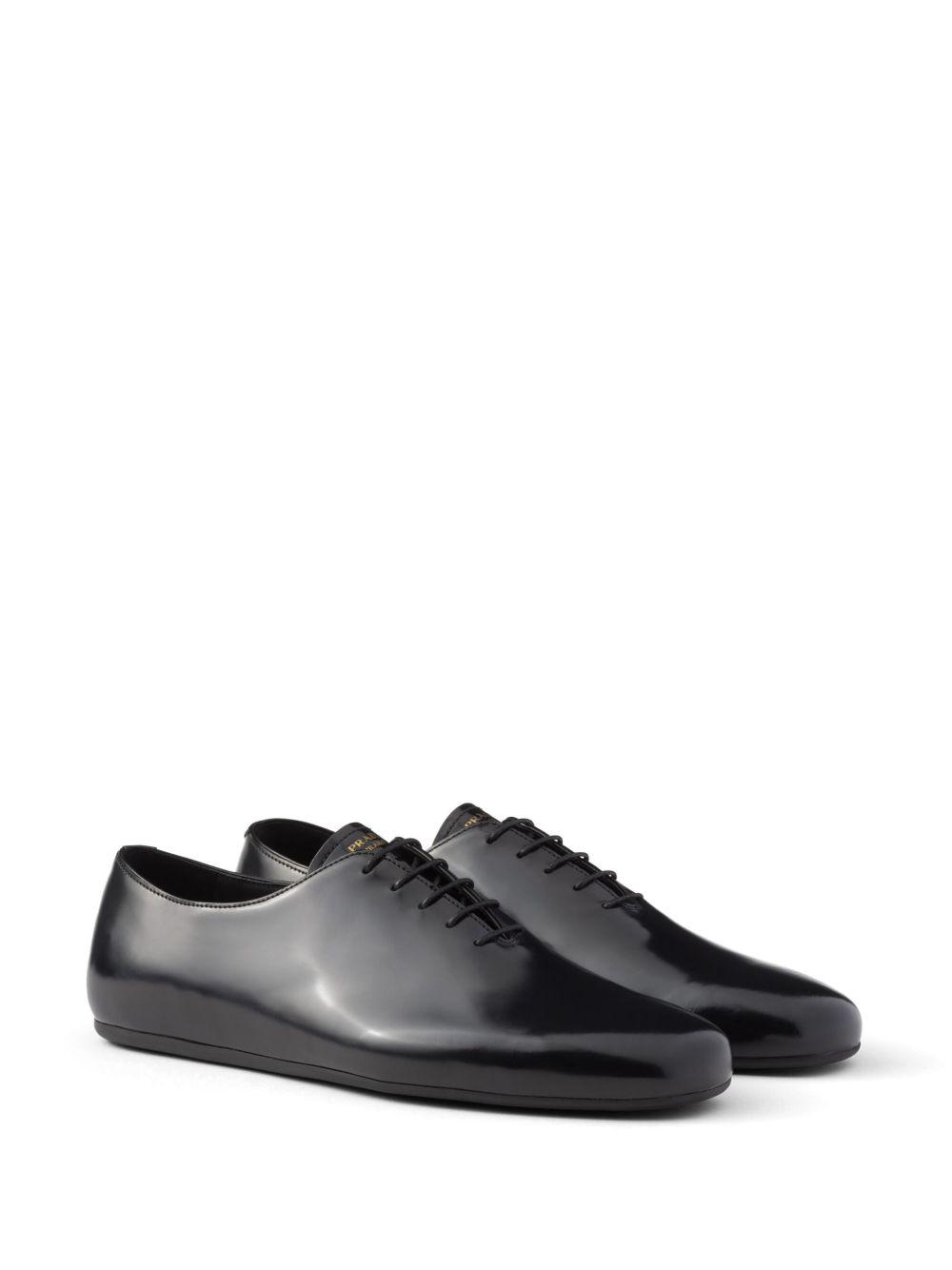 brushed-leather lace-up shoes Product Image