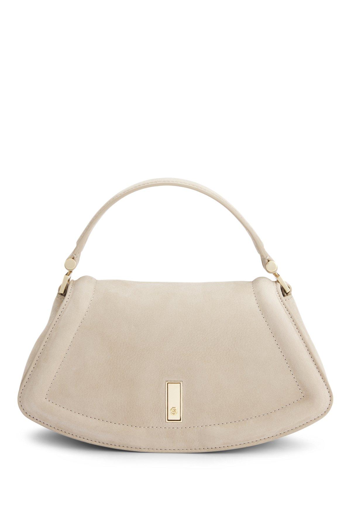BOSS - Ariell shoulder bag in nubuck leather - Light Beige Product Image
