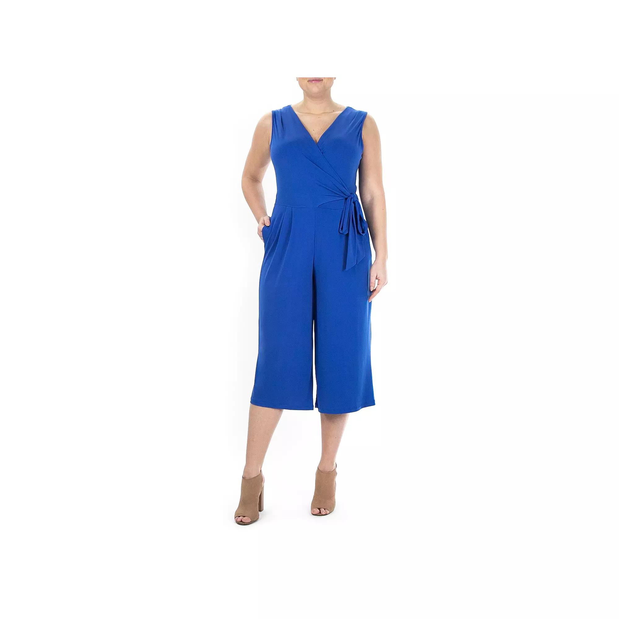Women's Nina Leonard Wide-Leg Capri Jumpsuit,  Product Image