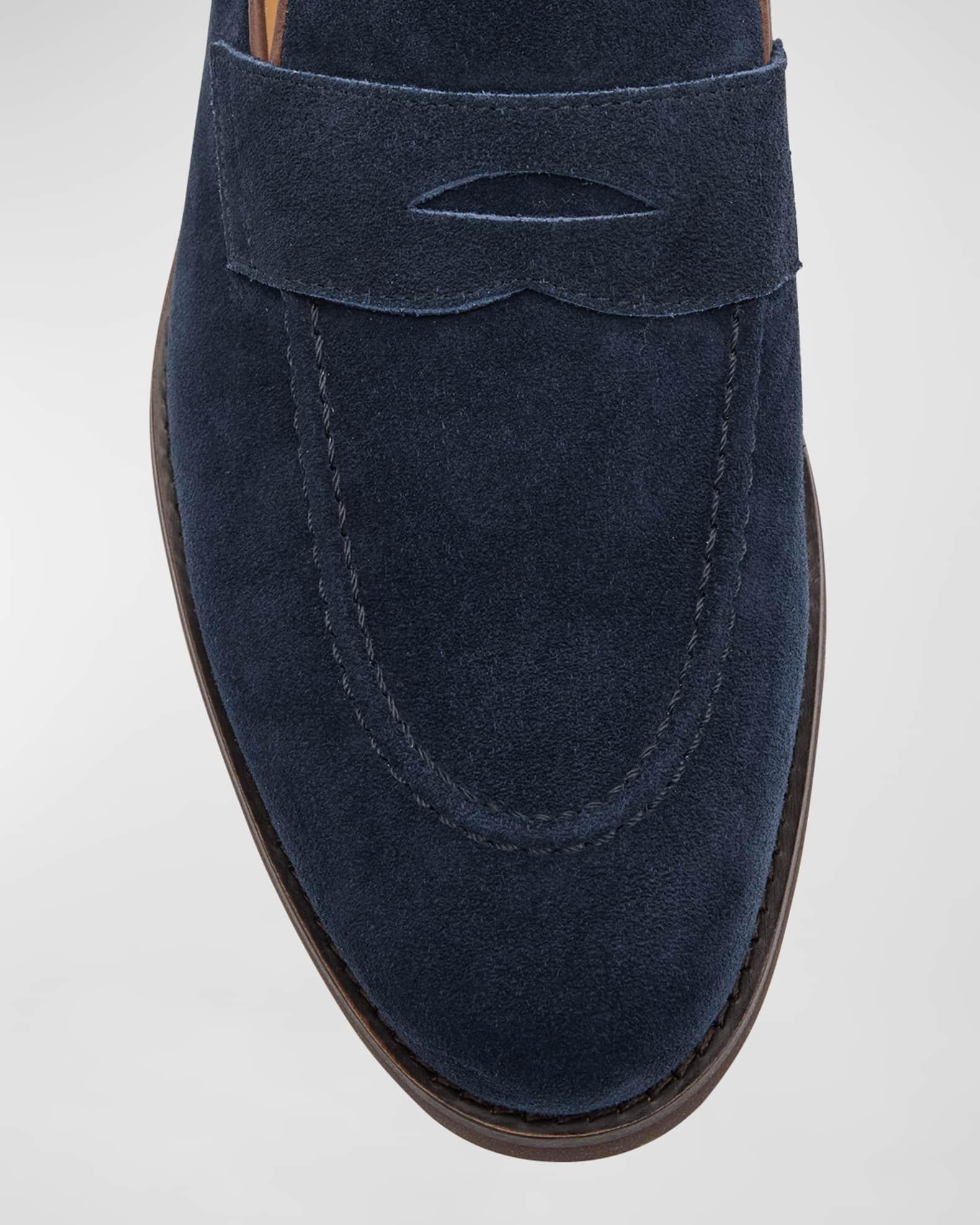 Men's Suede Penny Loafers Product Image