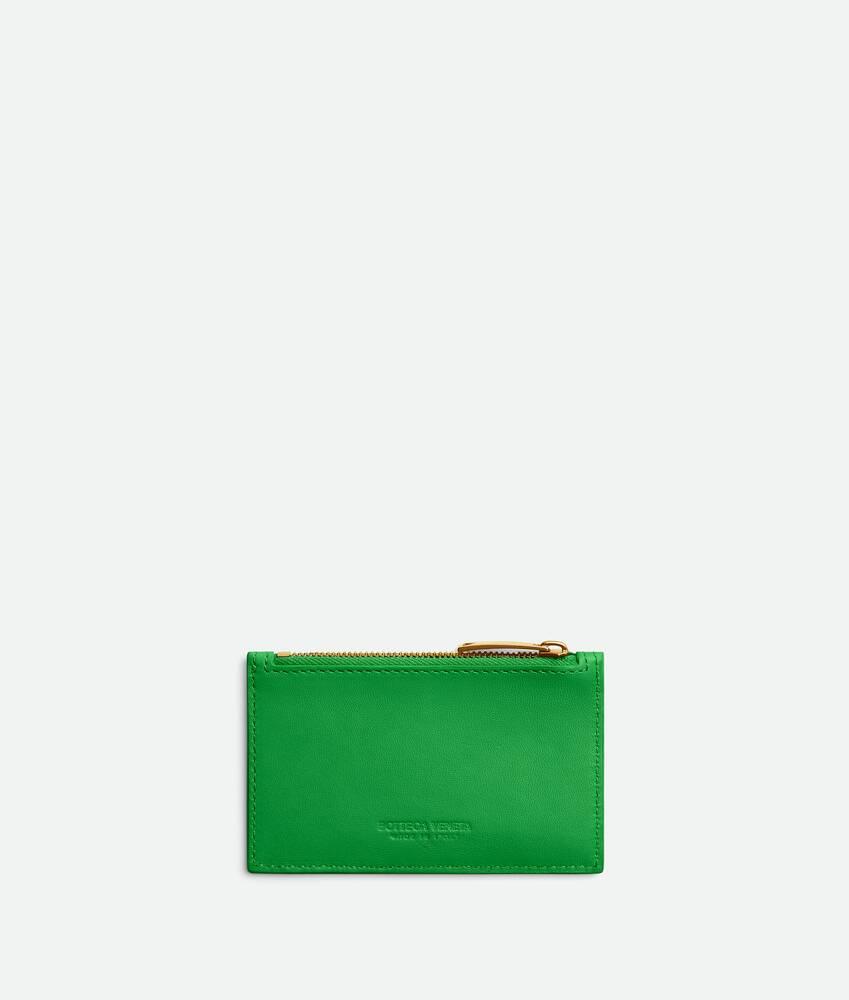 Women's Intrecciato Zipped Card Case in Parakeet Product Image
