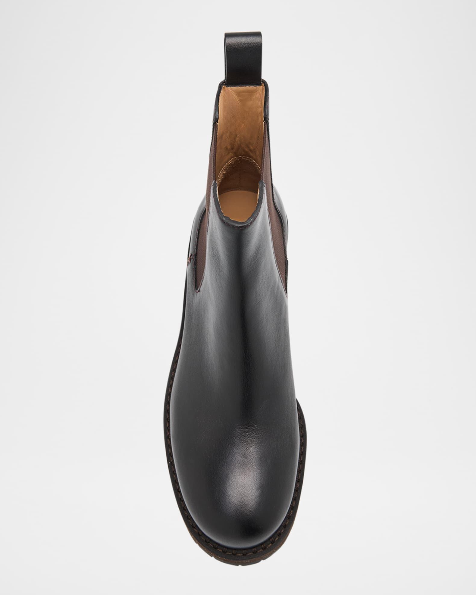 Faye Leather Lug-Sole Chelsea Booties Product Image