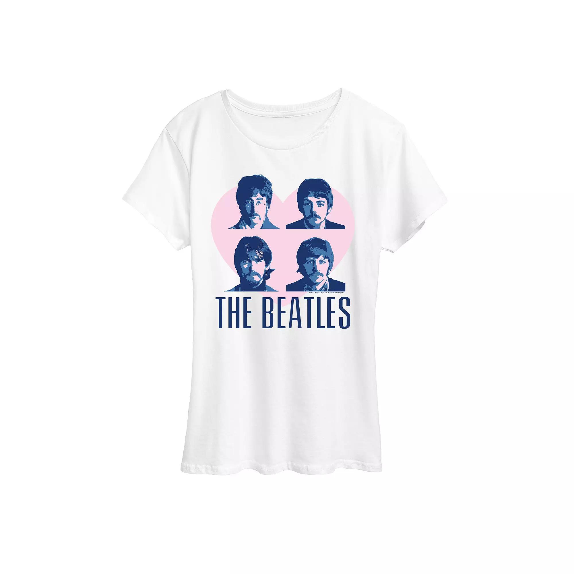 Women's The Beatles Heart Graphic Tee,  Product Image