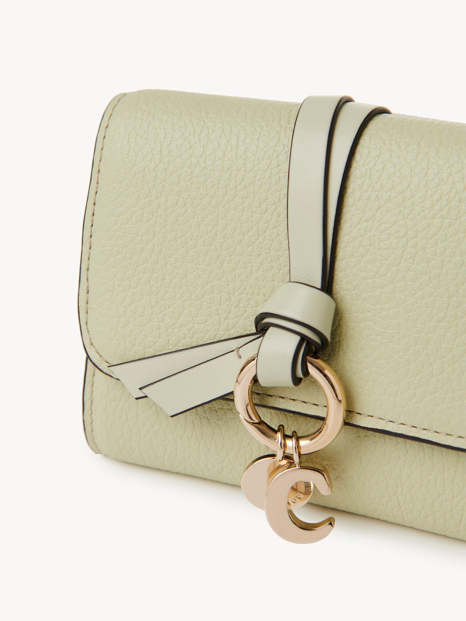 Small Alphabet tri-fold in grained leather Product Image