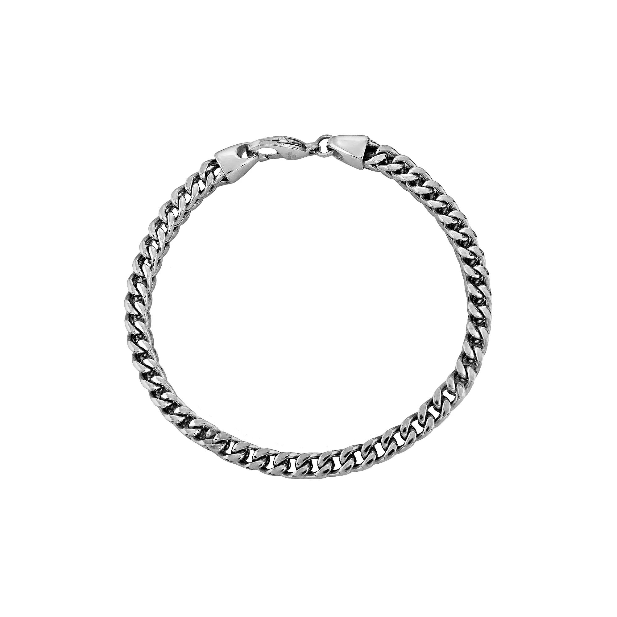 LYNX Stainless Steel 6mm Foxtail Chain Bracelet - Men, Men's, Silver Product Image
