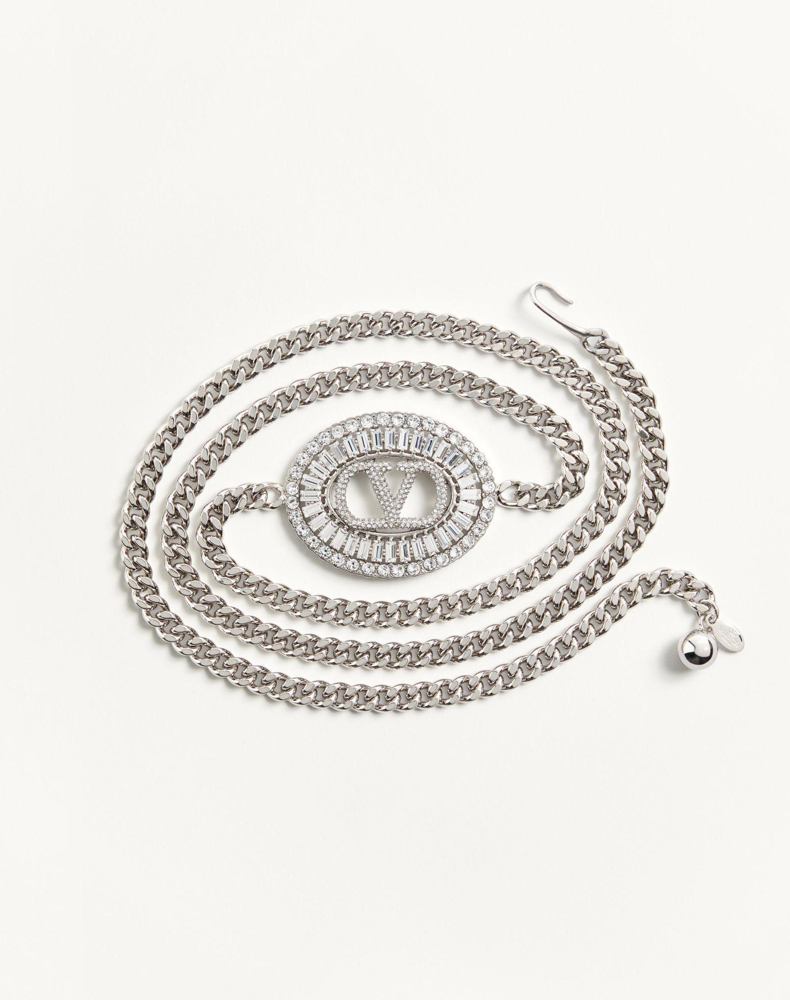 Vlogo Signature Chain Belt With Crystals Product Image