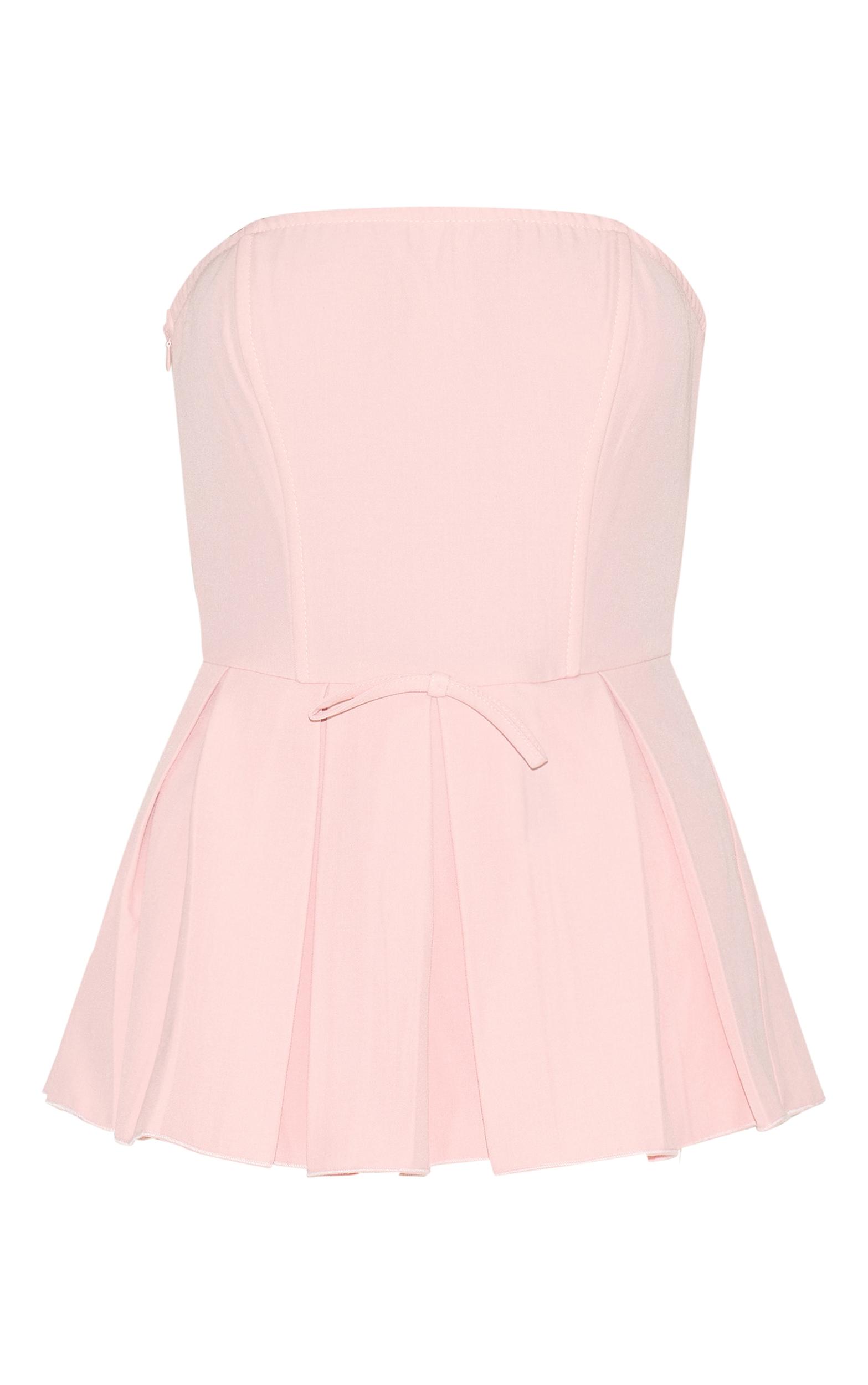 Pink Pleated Bandeau Product Image