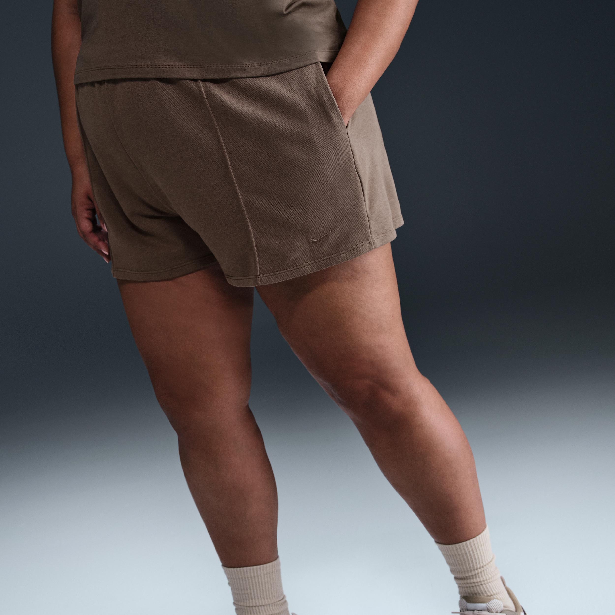 Women's Nike Sportswear Chill Terry Mid-Rise 4" French Terry Shorts (Plus Size) Product Image
