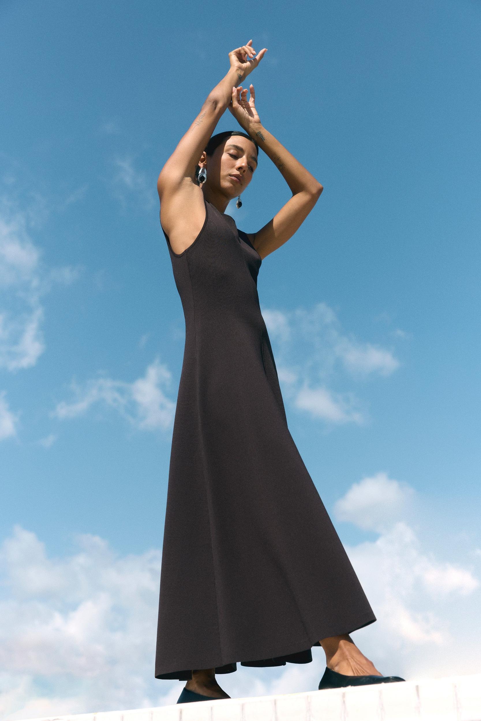 Enya Cinch-Waist Knit Dress Product Image