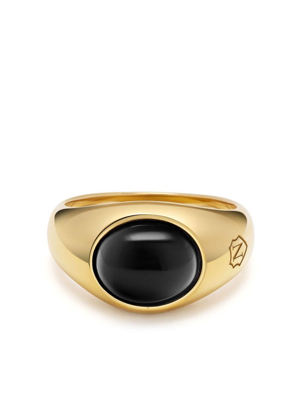 onyx engraved signet ring Product Image