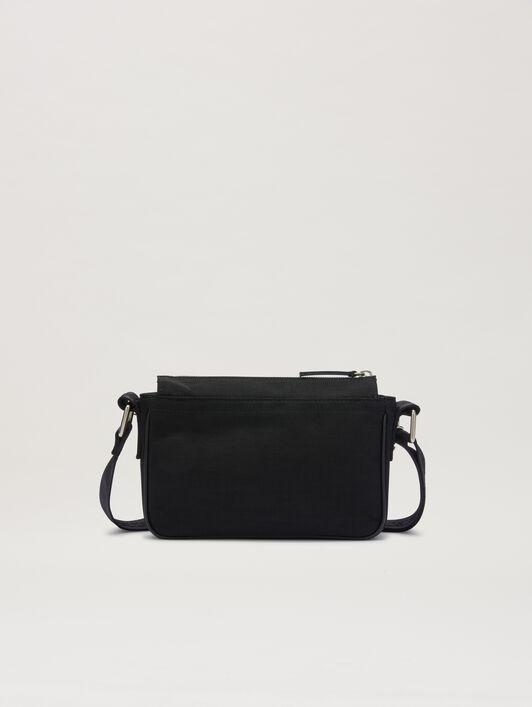 Metallic logo plate croosbody bag Product Image