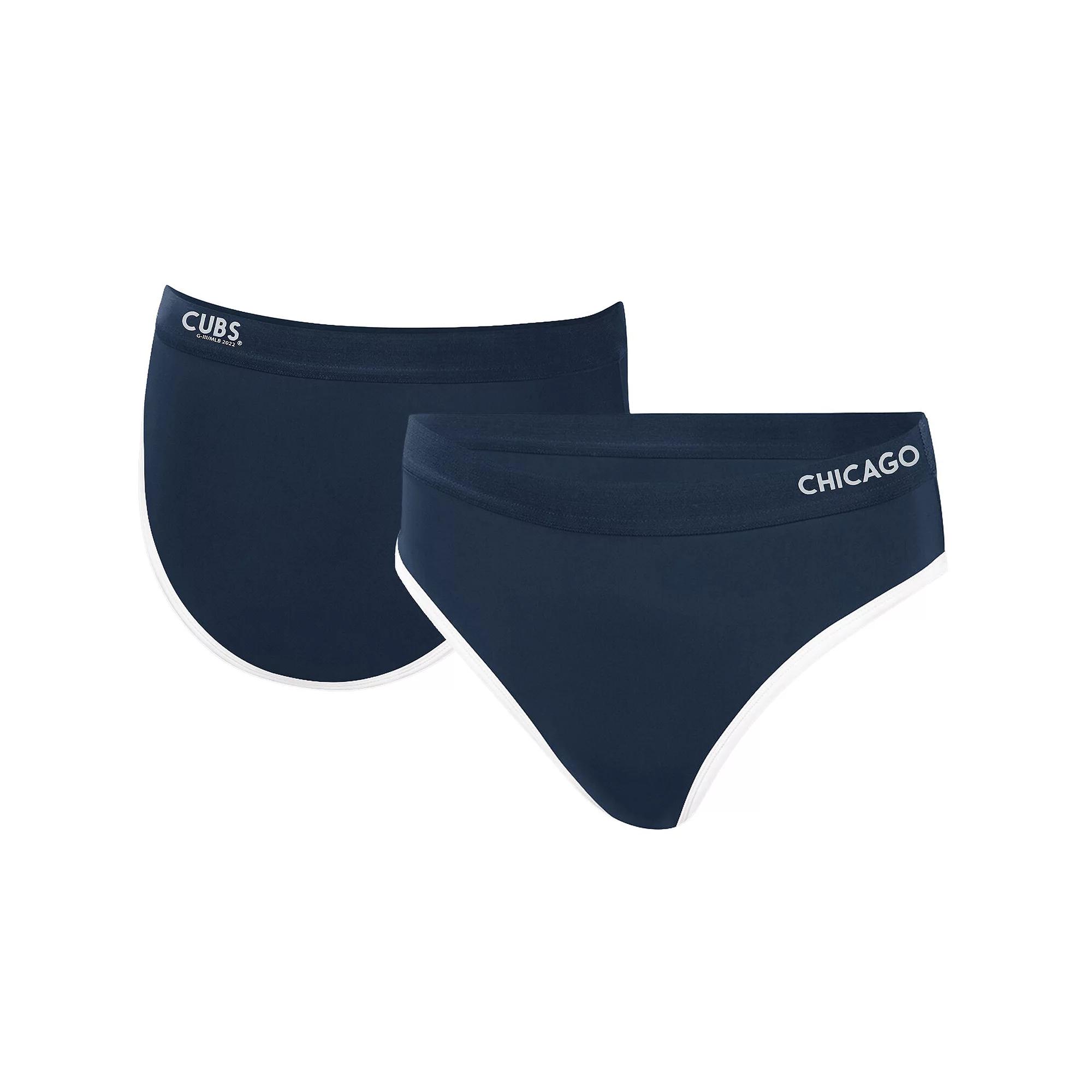 Women's G-III 4Her by Carl Banks Navy Chicago Cubs Southpaw Bikini Bottom,  Product Image