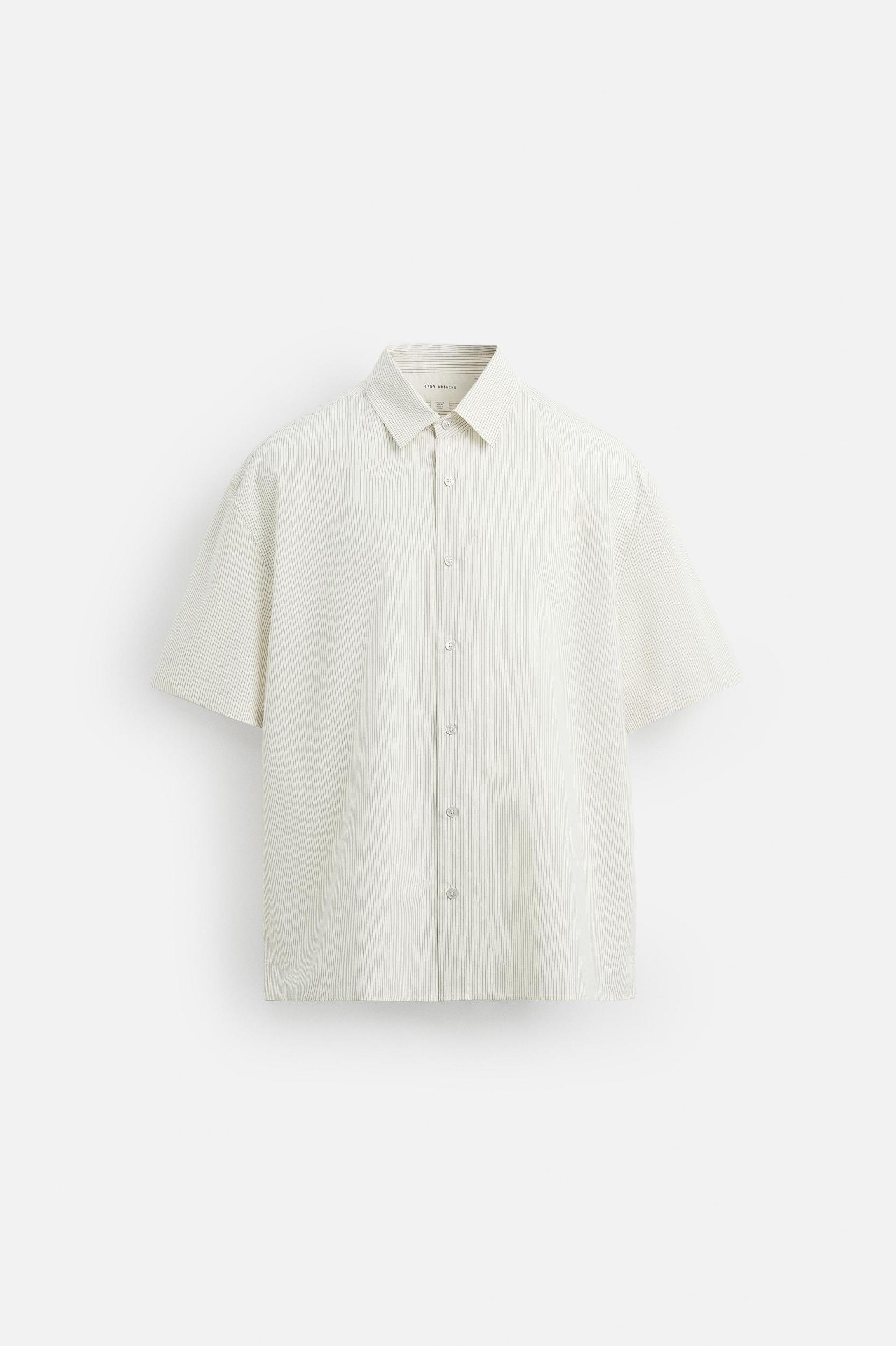 COTTON-HEMP STRIPED SHIRT Product Image