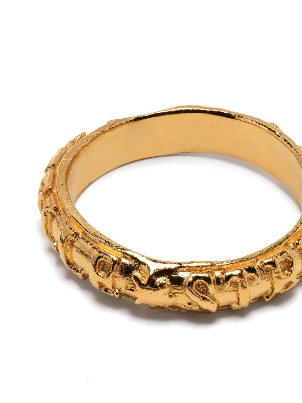 logo-hammered  sterling-silver ring Product Image