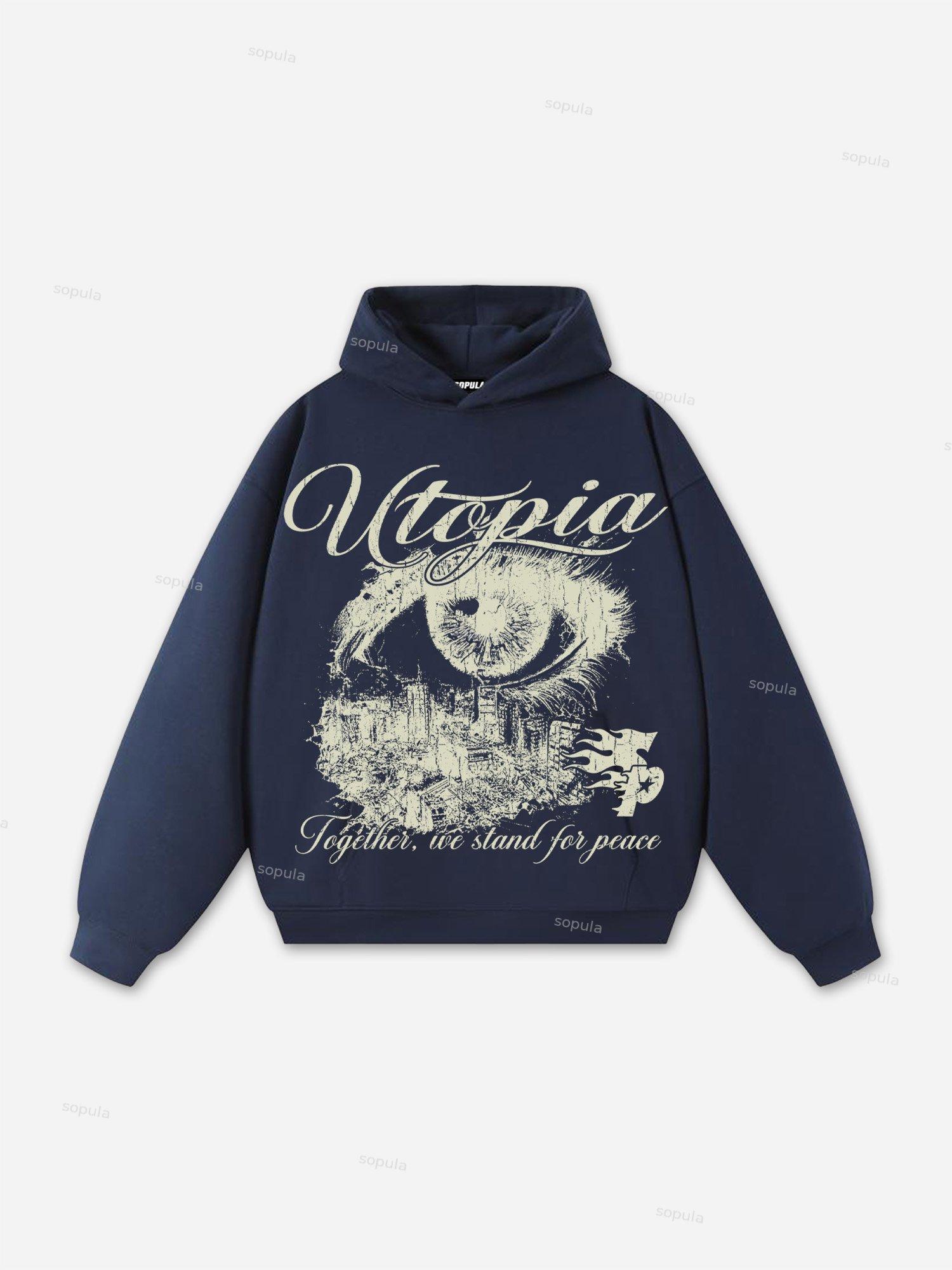Sopula Utopia Vintage Graphic Hoodie Product Image