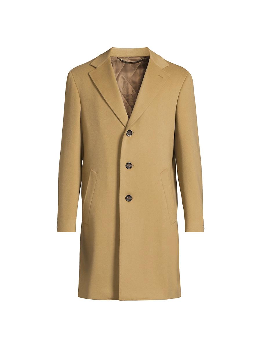 Mens Basic Wool-Cashmere Topcoat Product Image