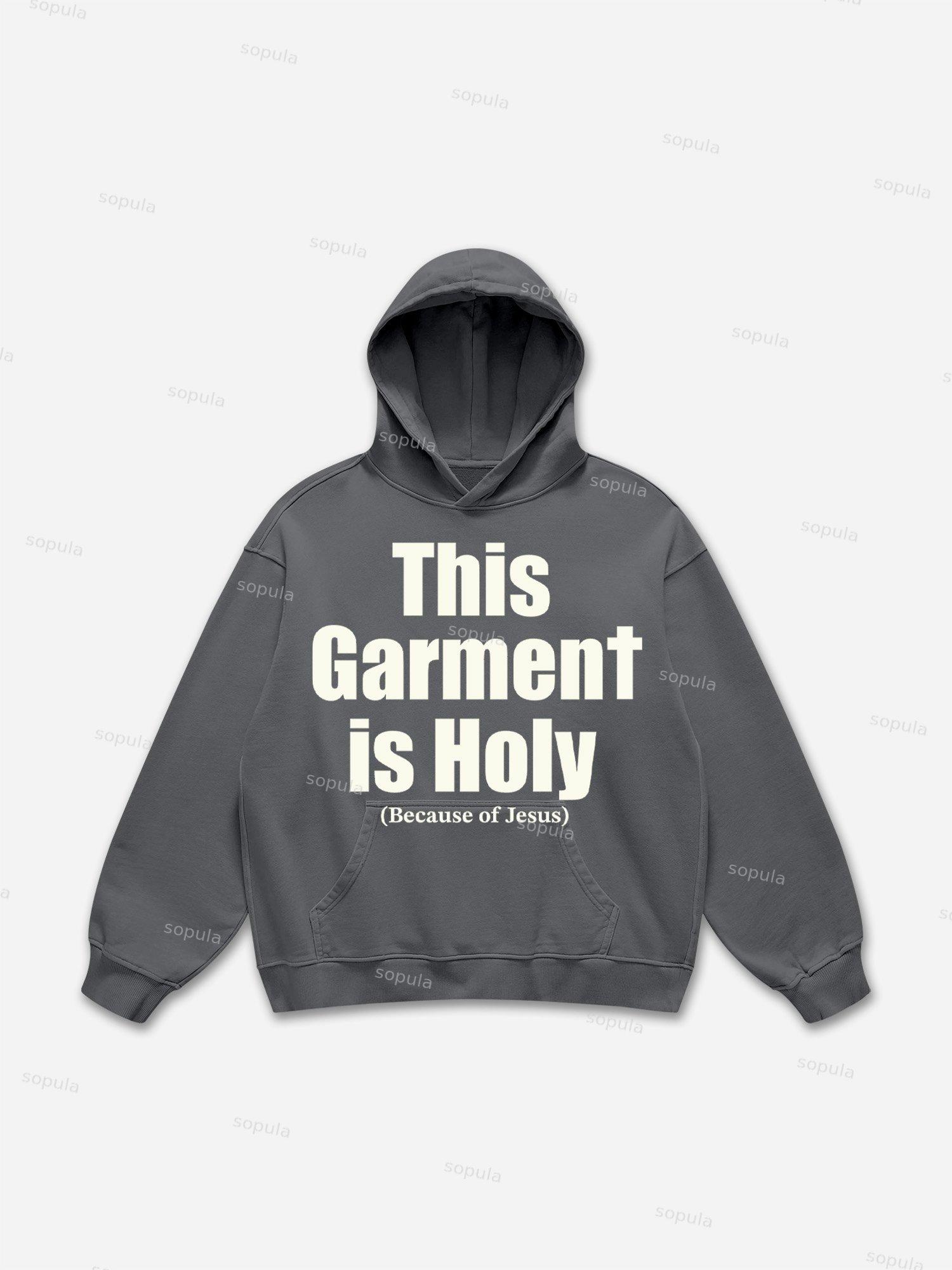 The Sacred Graphic Slogan Transformed By Jesus Hoodie Product Image