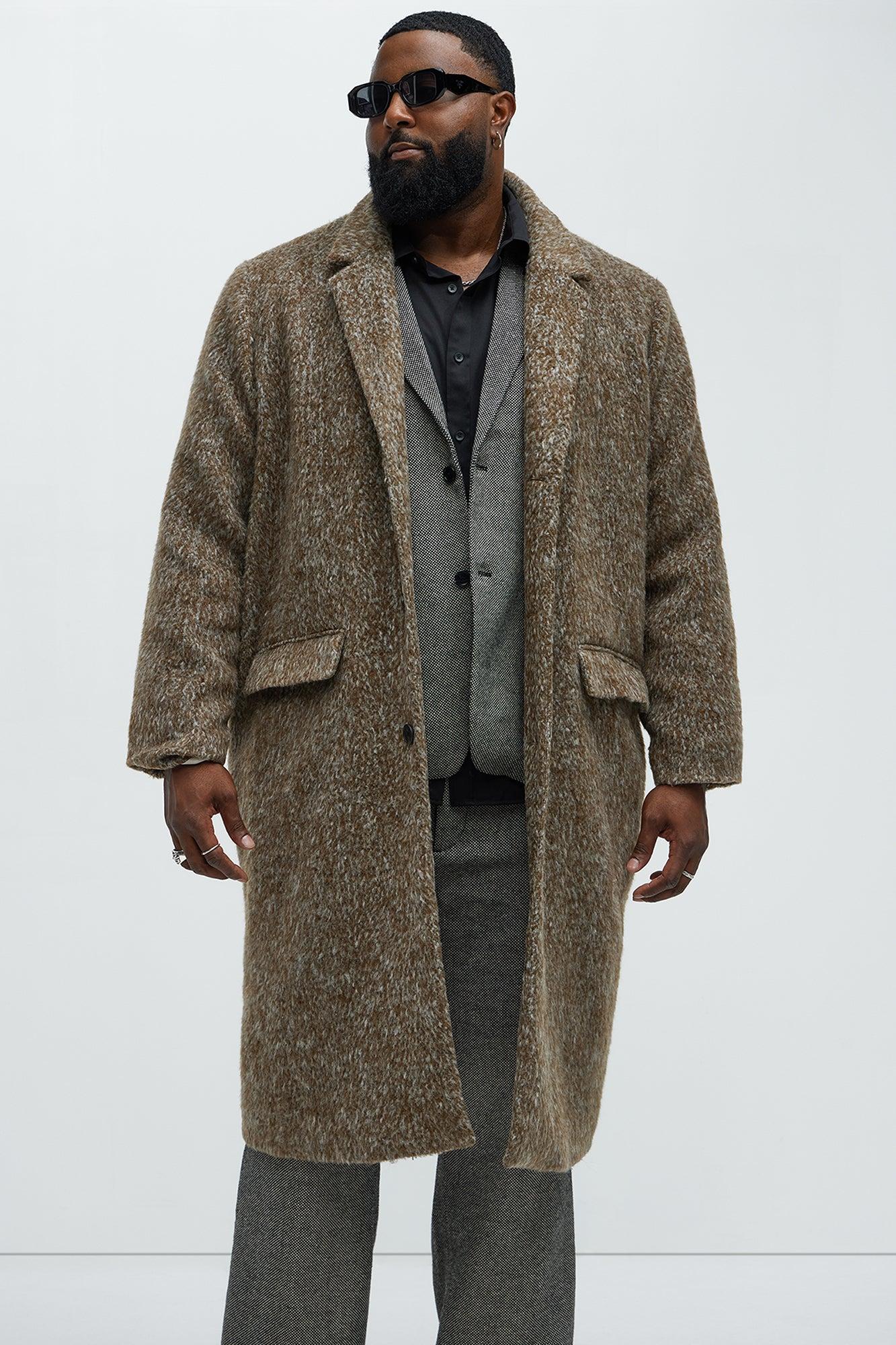 Been A Year Mohair Relaxed Long Coat - Brown Product Image