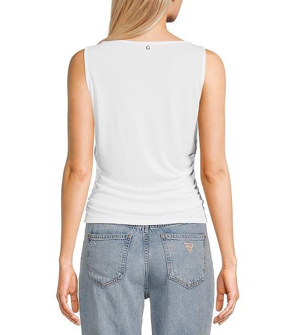 Guess Ciena Sleeveless Shirred Tank Top Product Image