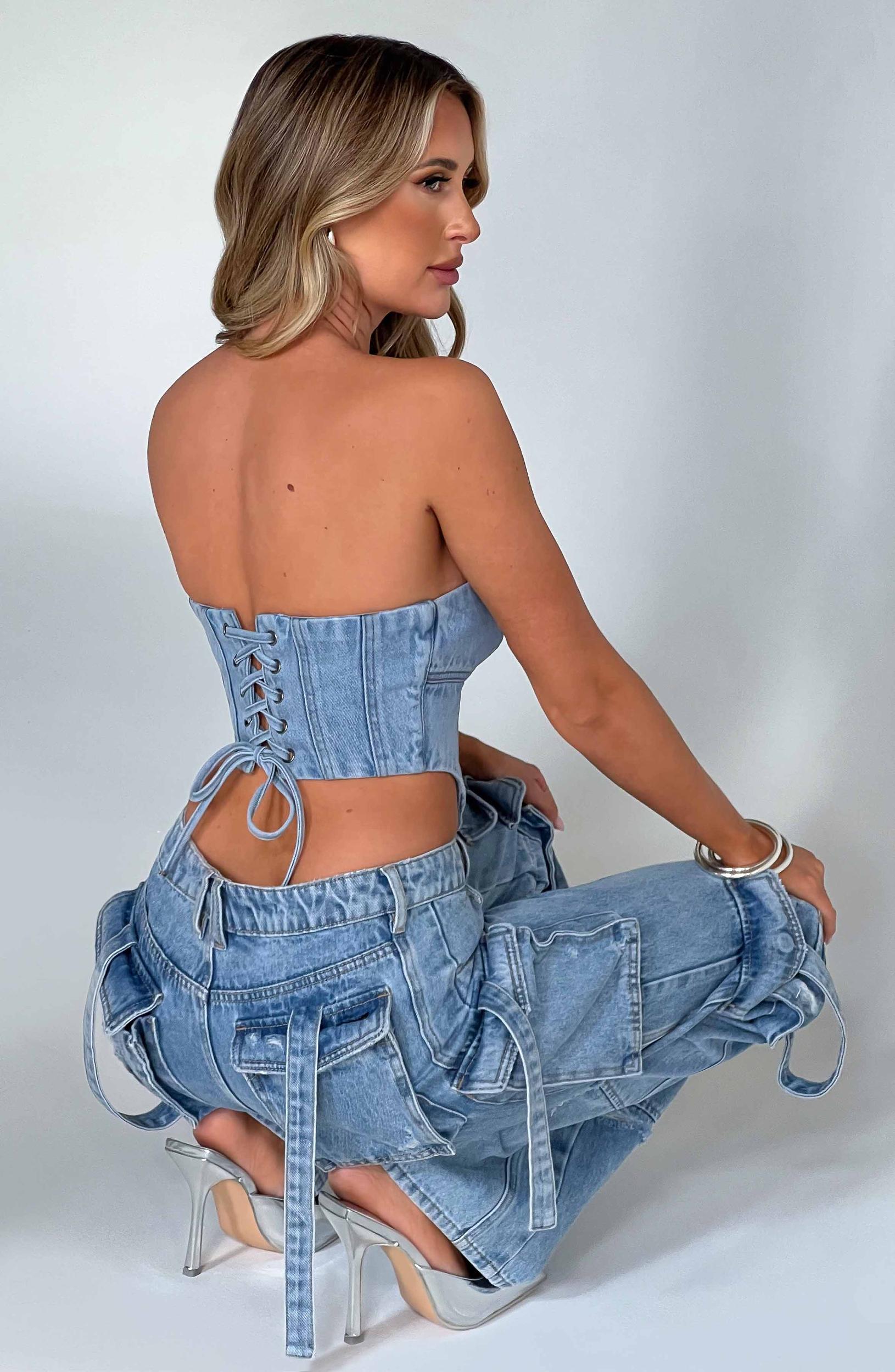 Billie Mini Skirt - Blue Wash Product Image