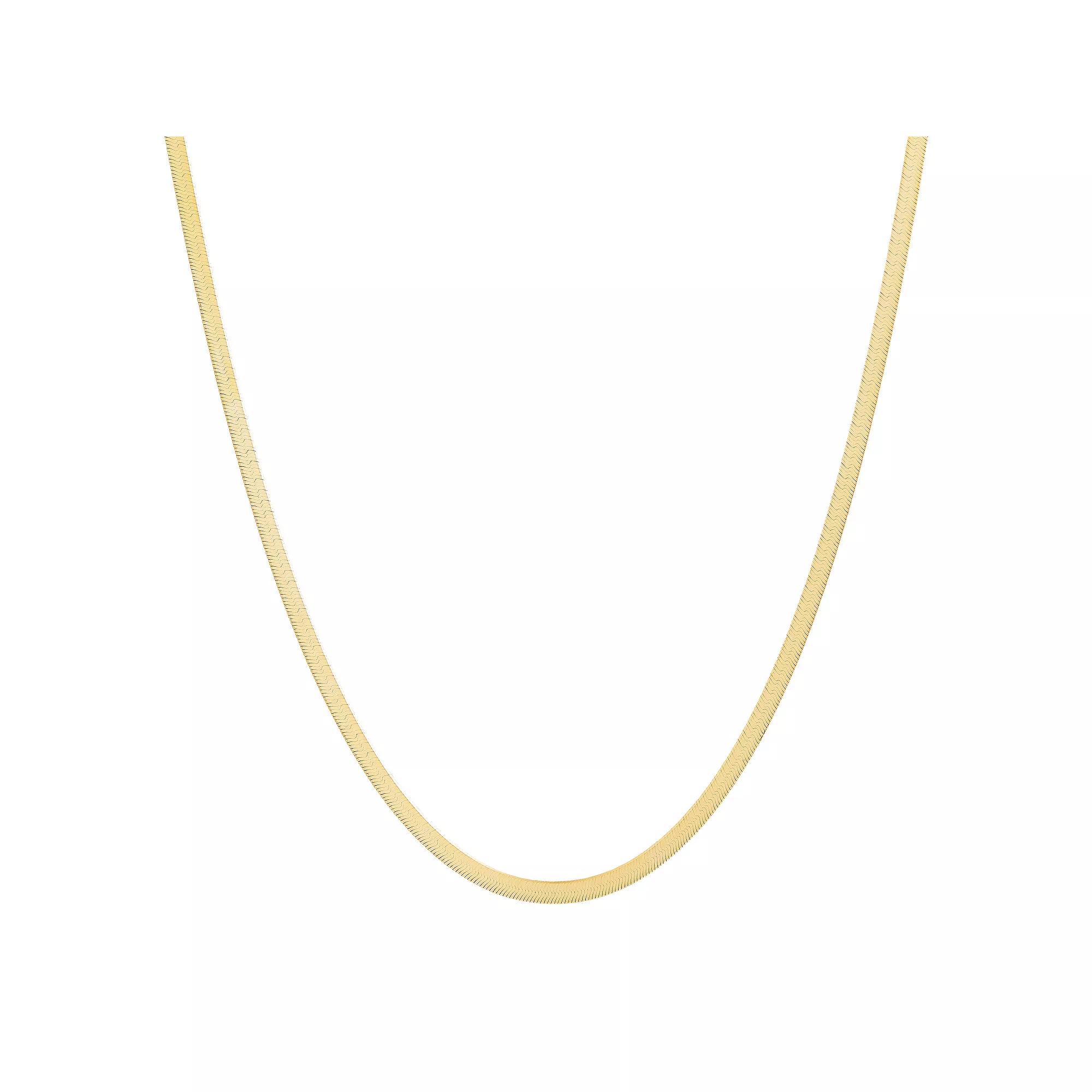 Everlasting Gold 10k Gold 3.4 mm Herringbone Chain Necklace, Women's,  Product Image