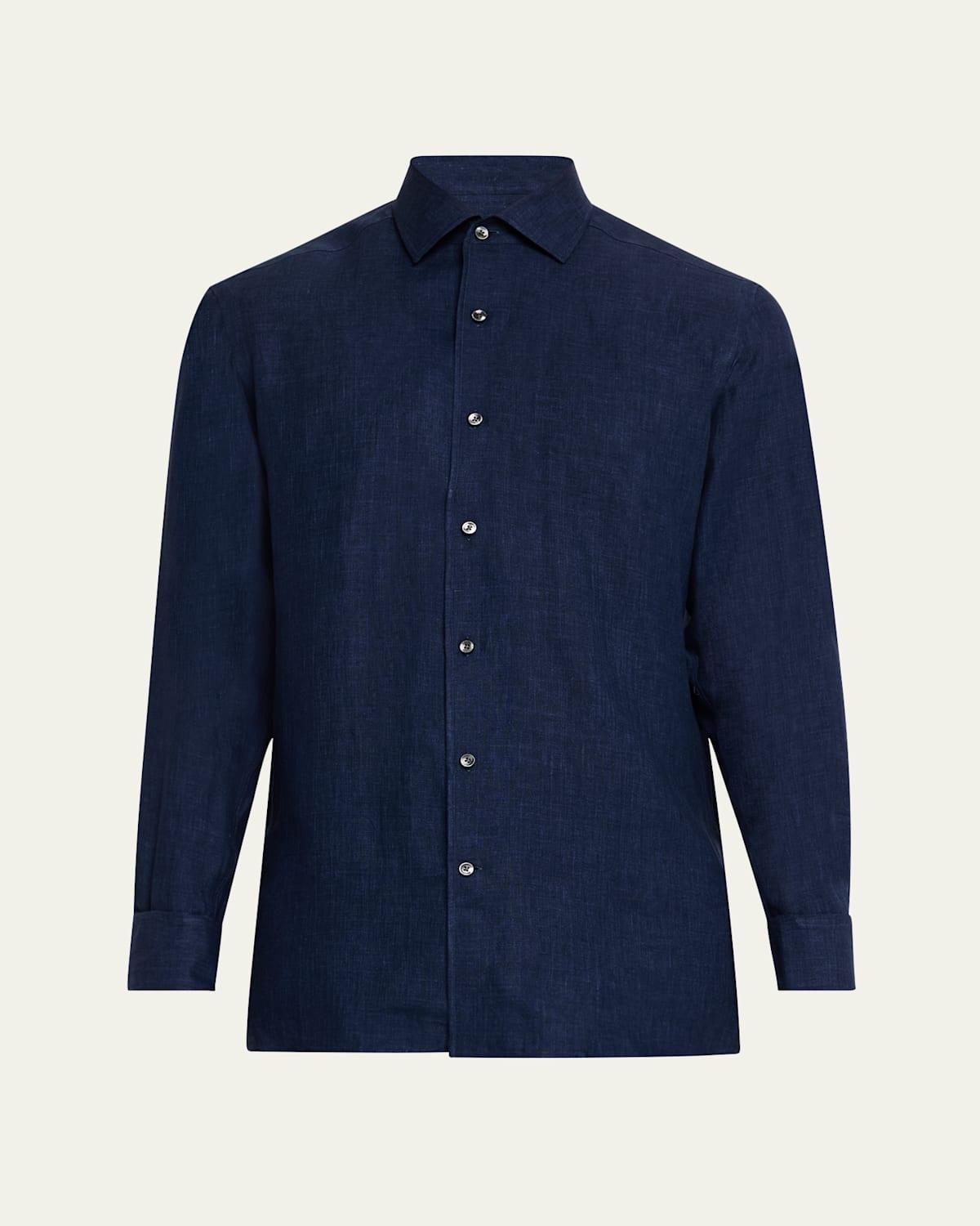 Mens Oasi Lino Casual Button-Down Shirt Product Image