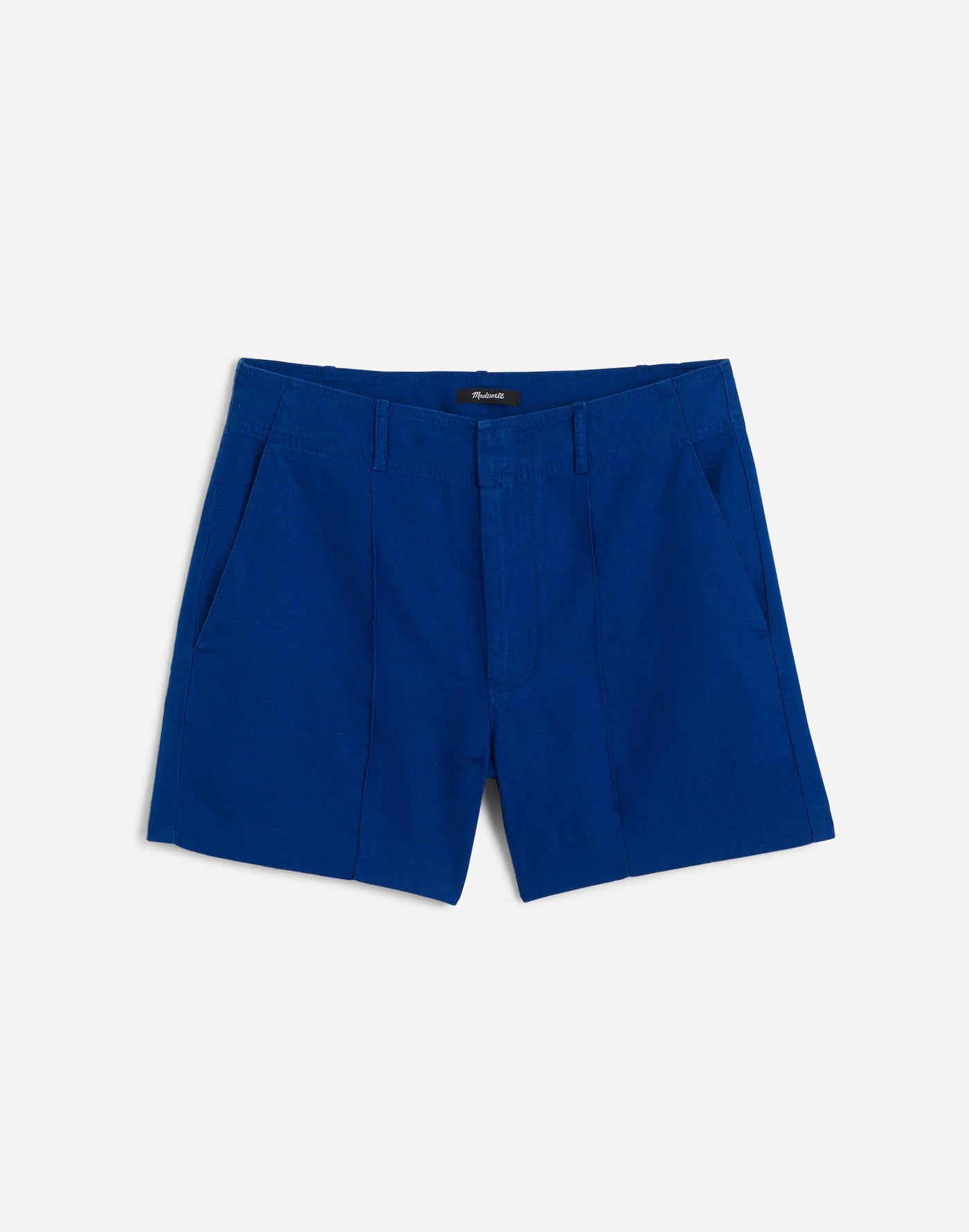 Pintucked Shorts in 100% Linen Product Image
